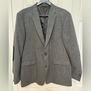 Tommy Hilfiger Men’s Heather Gray Sports Jacket with Elbow Patches (42L)